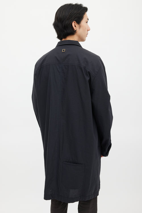 Wooyoungmi Black Cotton & Nylon Trench Coat
