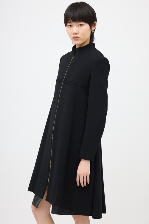 Saint Laurent 2008 Wool Brogue Coat Dress