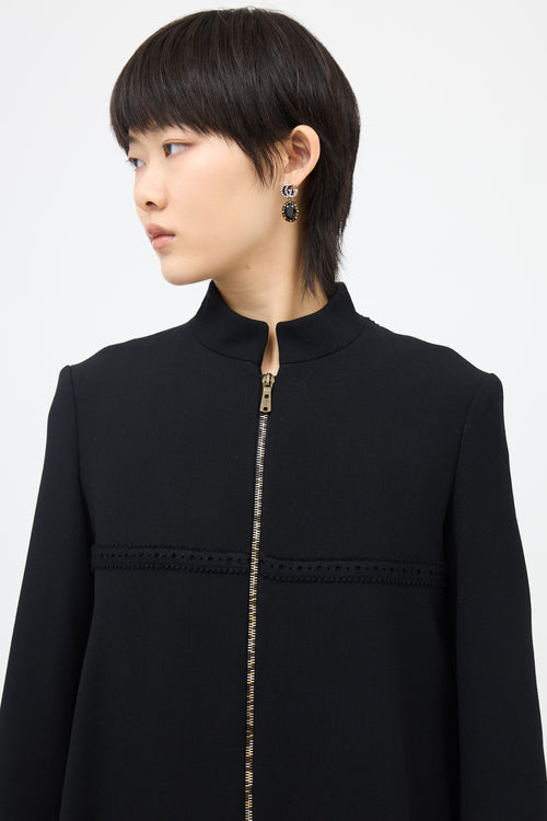Saint Laurent 2008 Wool Brogue Coat Dress