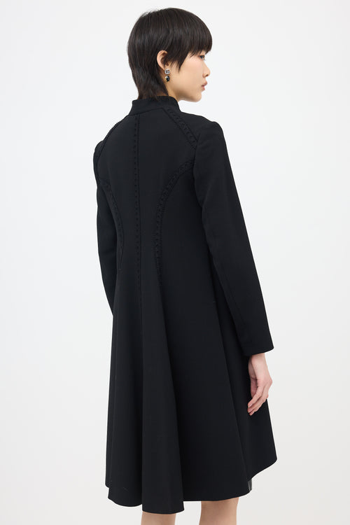 Saint Laurent 2008 Wool Brogue Coat Dress
