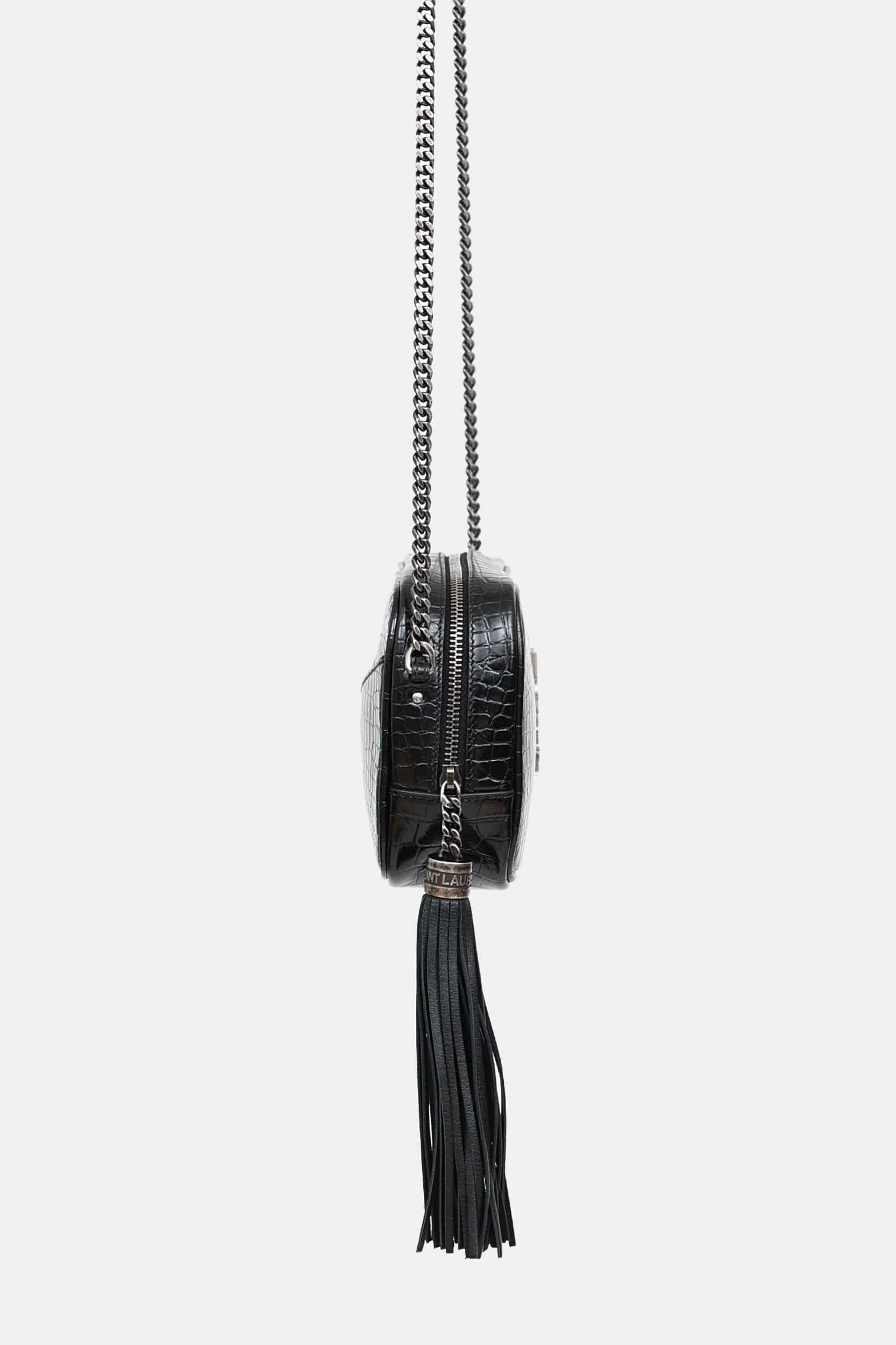 Saint Laurent Embossed Mini Lou Camera Bag