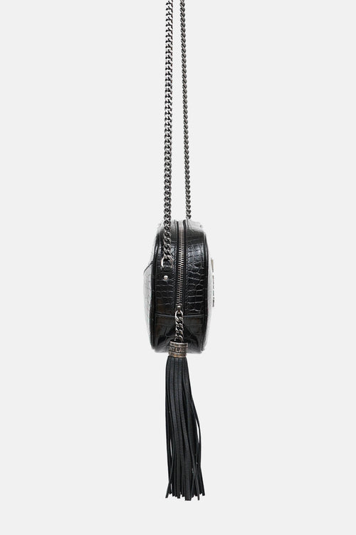 Saint Laurent Embossed Mini Lou Camera Bag