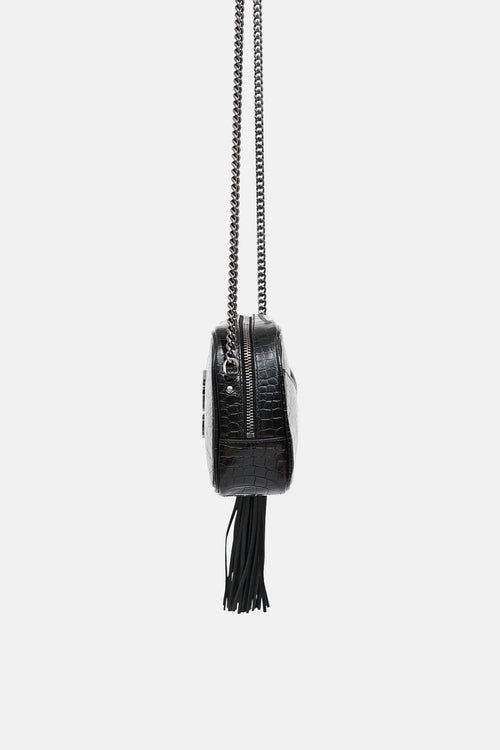 Saint Laurent Embossed Mini Lou Camera Bag
