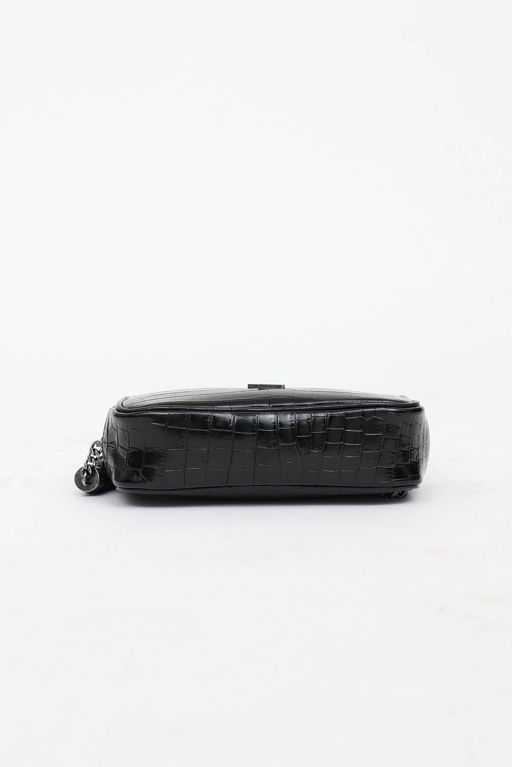Saint Laurent Embossed Mini Lou Camera Bag