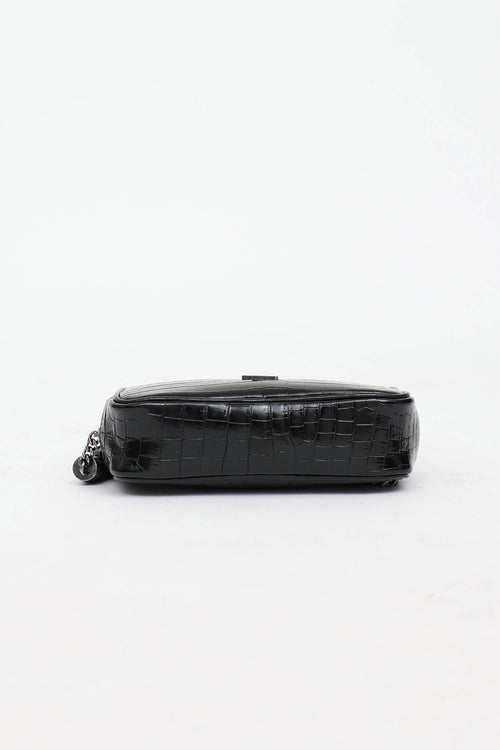 Saint Laurent Embossed Mini Lou Camera Bag