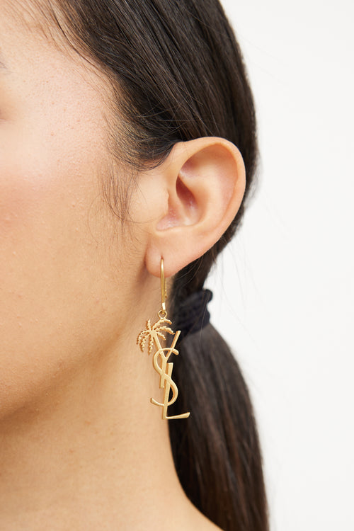 Saint Laurent YSL Palm Tree Earrings