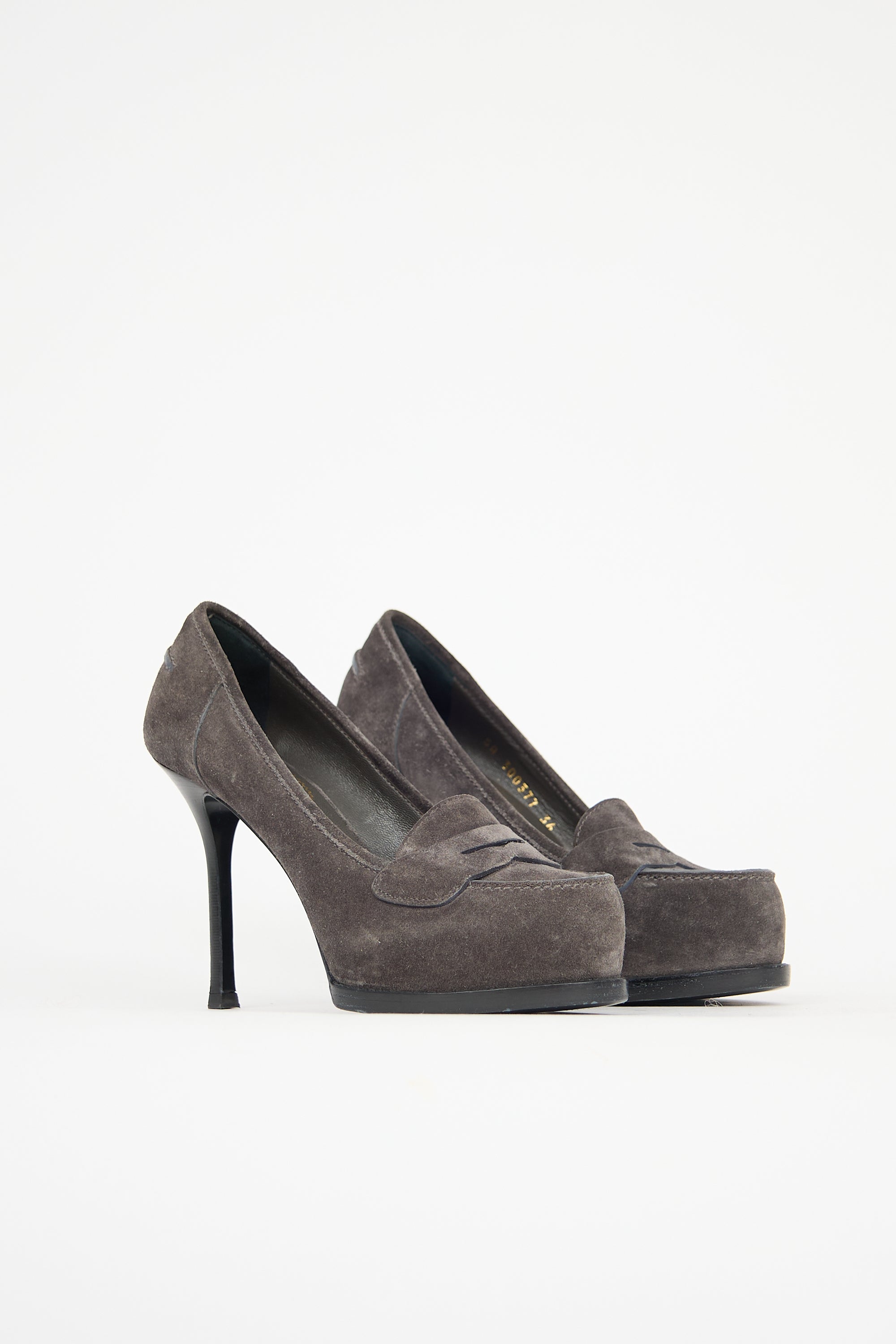 Saint Laurent Suede Loafer Pump