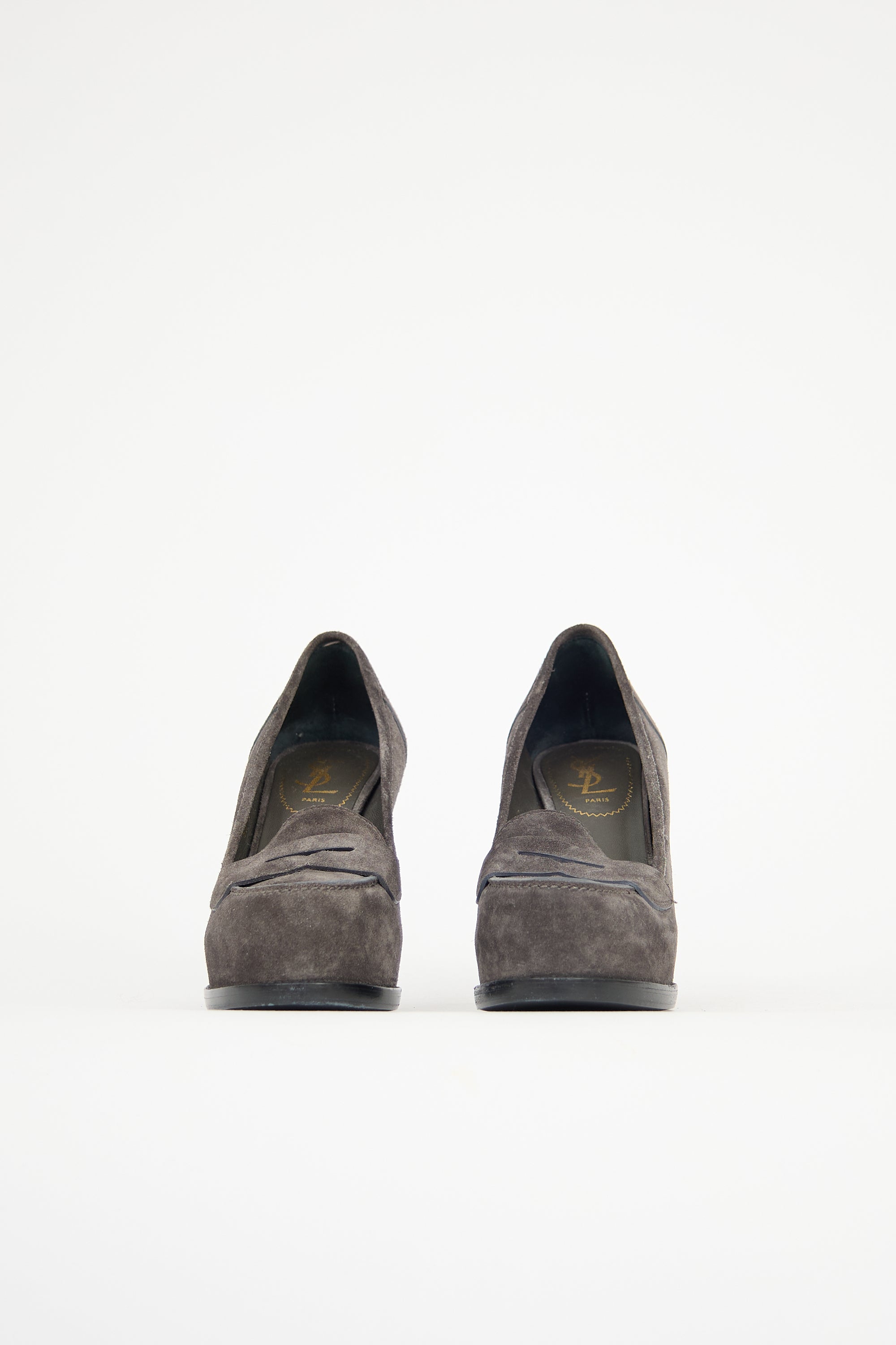 Saint Laurent Suede Loafer Pump