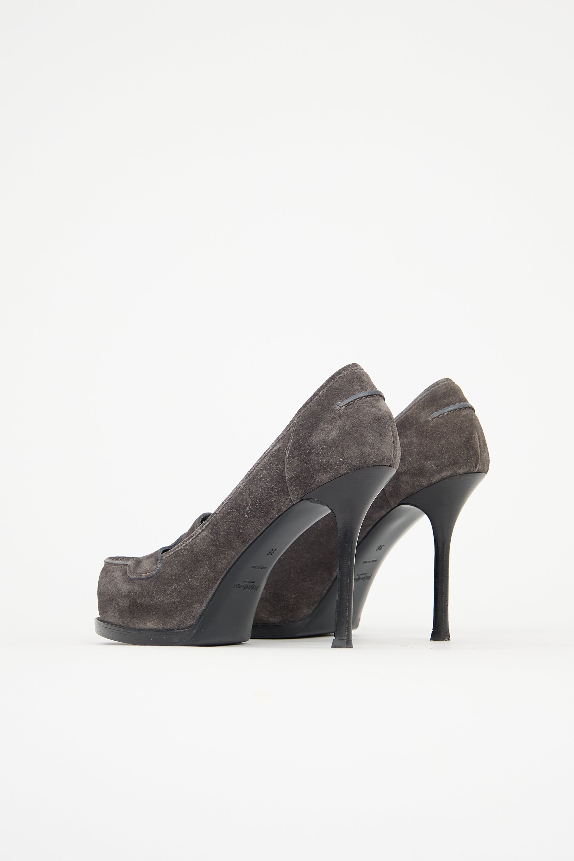 Saint Laurent Suede Loafer Pump