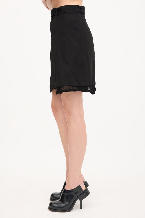 Y's Layered Wrap Skirt
