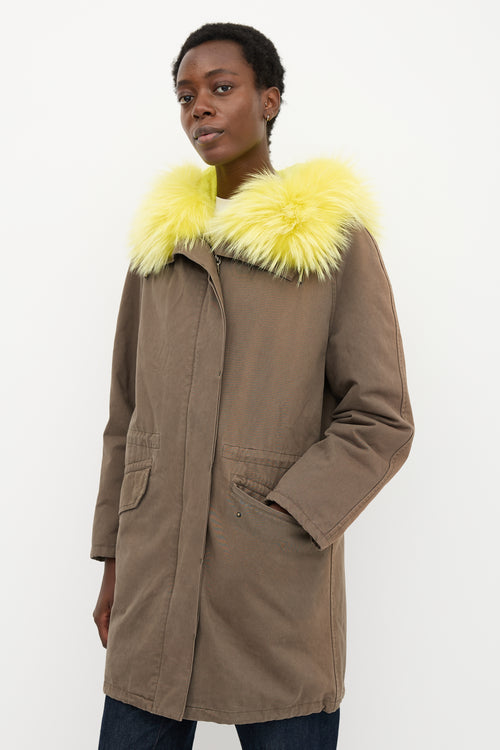 Yves Salomon Army Fur Hood Parka