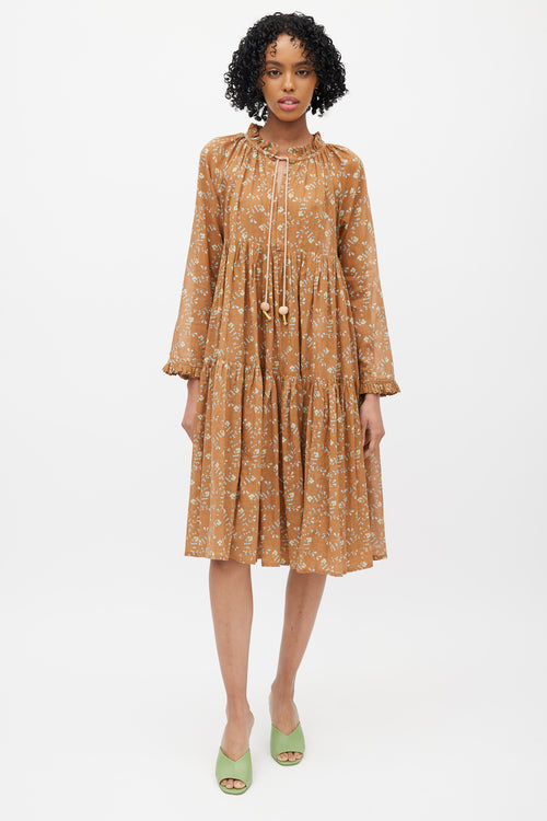 Yvonne S Brown & Multicolour Floral Dress