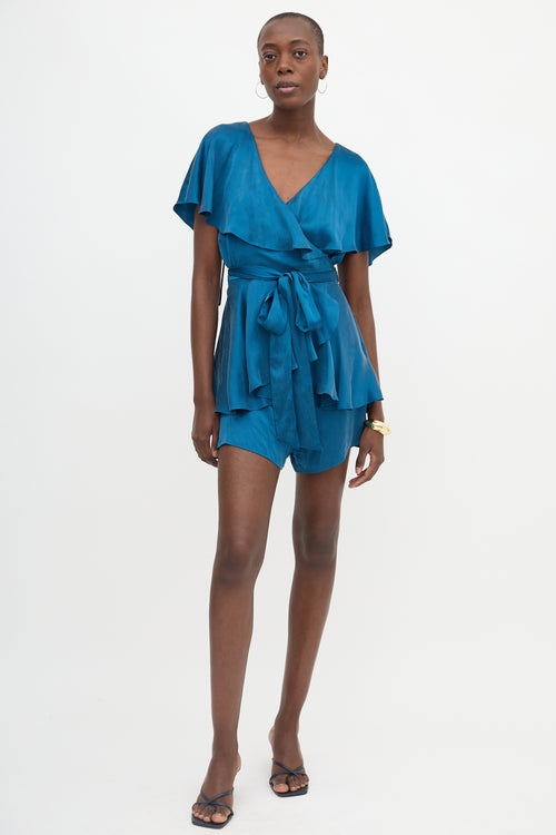 Zimmermann Silk Ruffled Romper