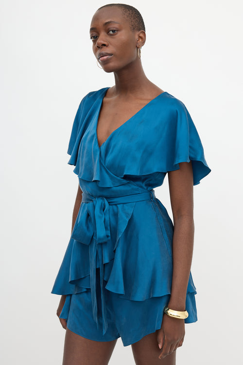 Zimmermann Silk Ruffled Romper