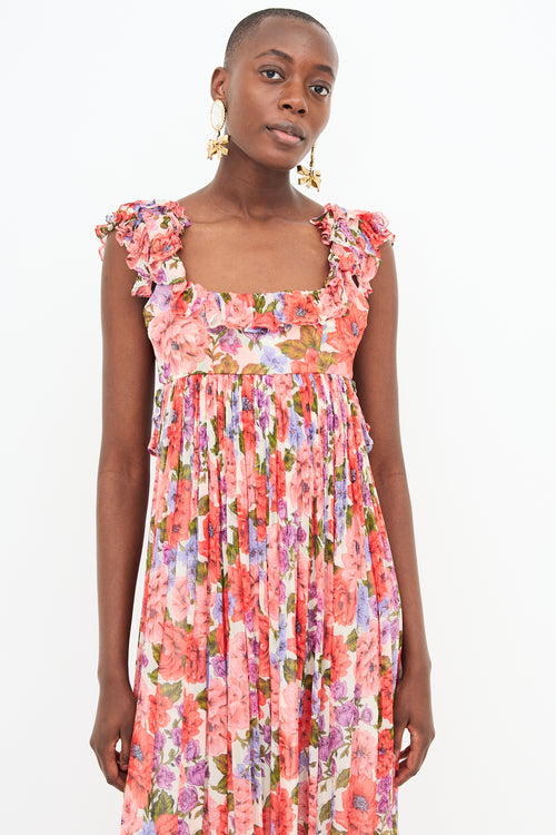 Zimmermann Sheer Poppy Floral Dress