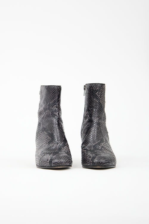 Zadig & Voltaire Embossed Leather Ankle Boot