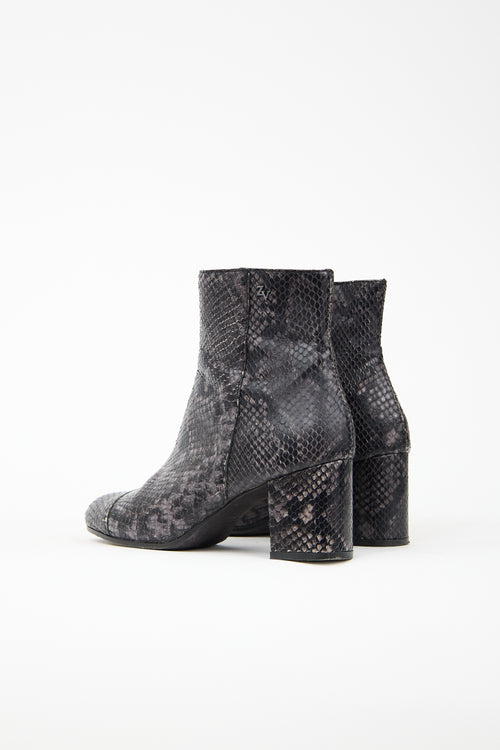 Zadig & Voltaire Embossed Leather Ankle Boot