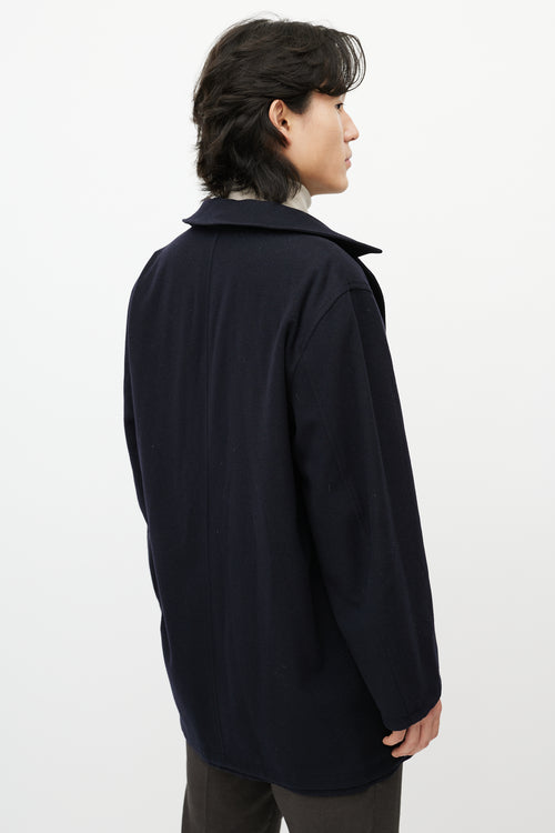 Zegna Black Cashmere & Nylon Reversible Jacket