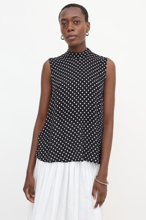 Zimmermann Crepe Sheer Polka Dot Top