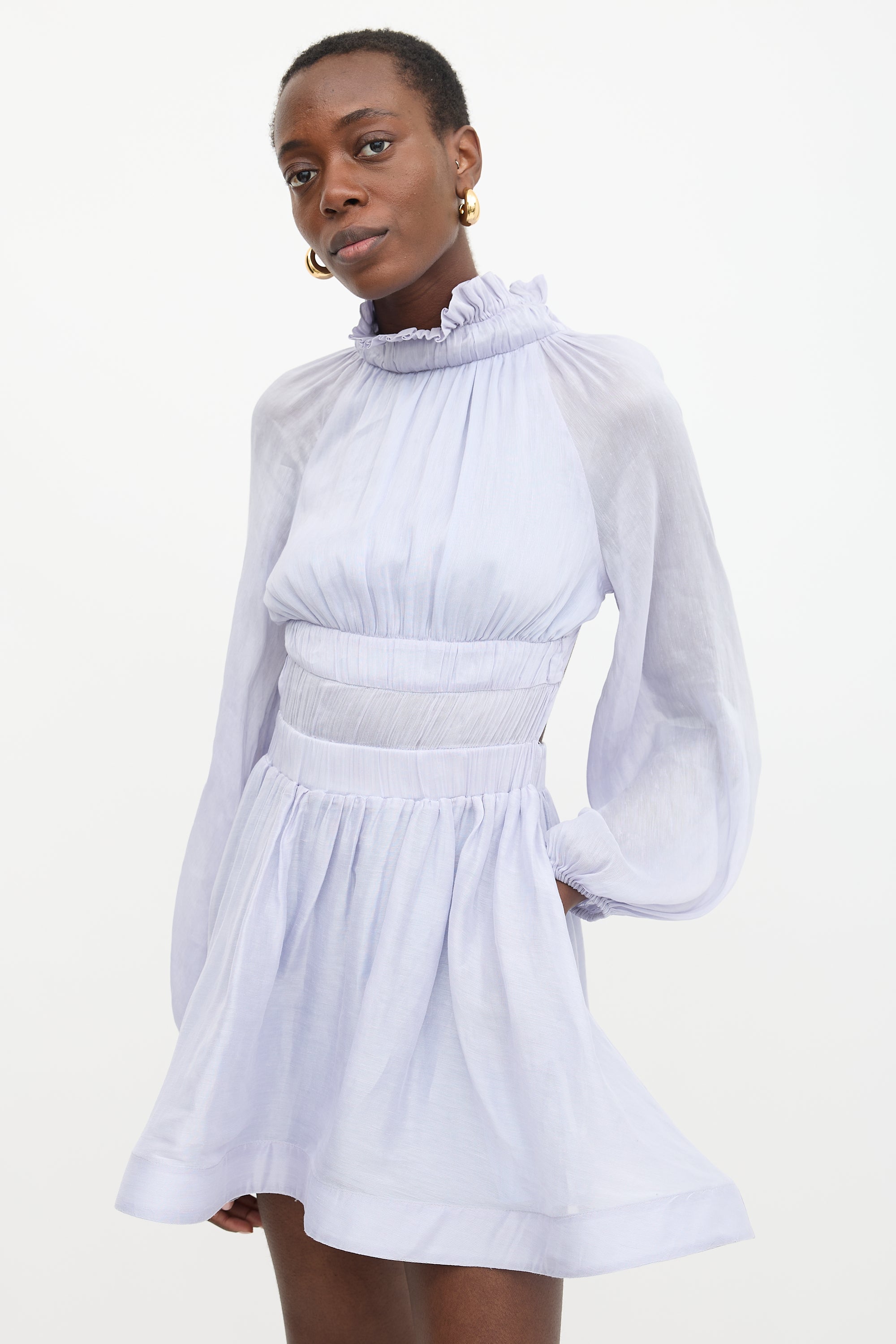Zimmermann Linen & Silk Luminous Mini Dress