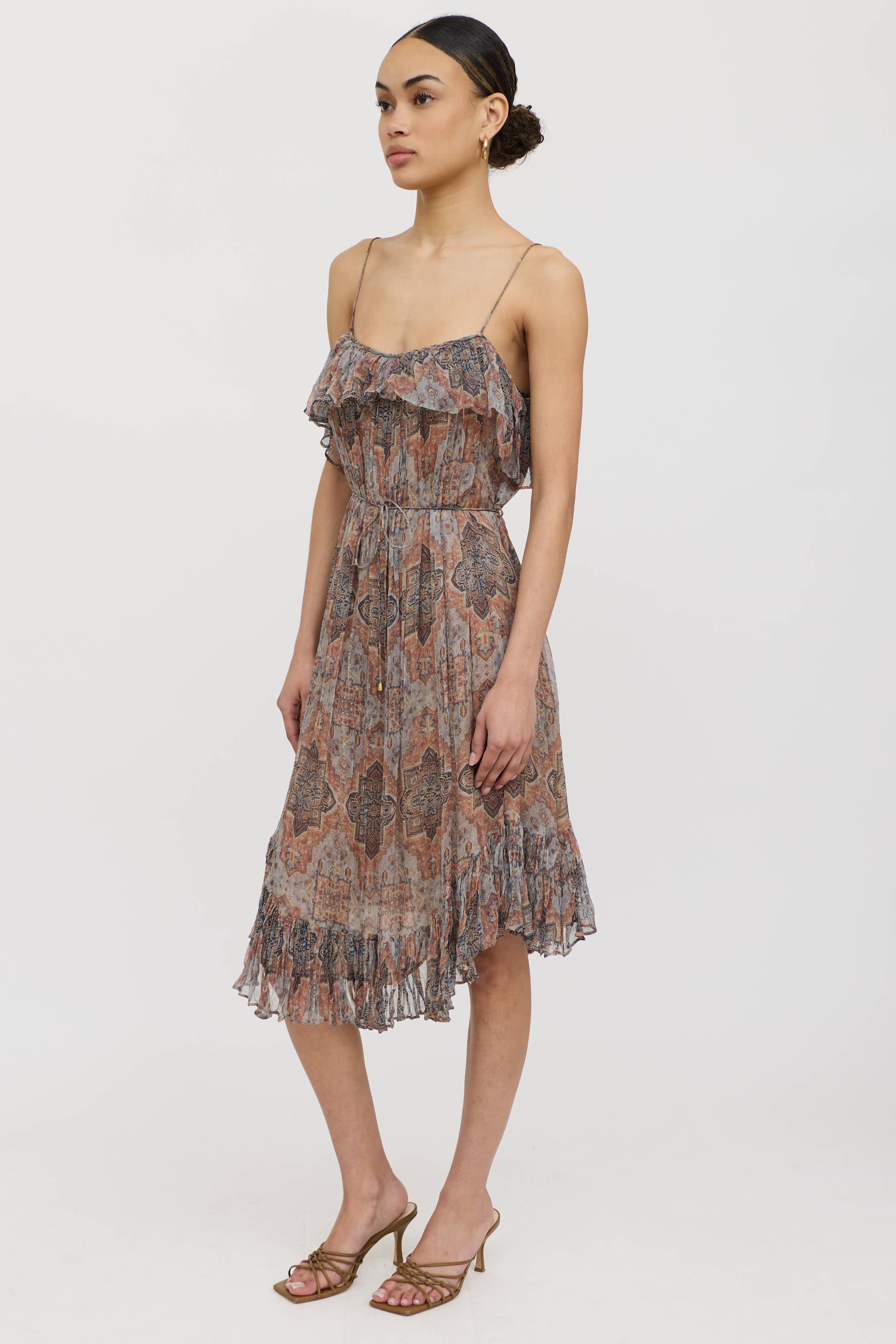 Zimmermann Silk Paisley Gathered Dress