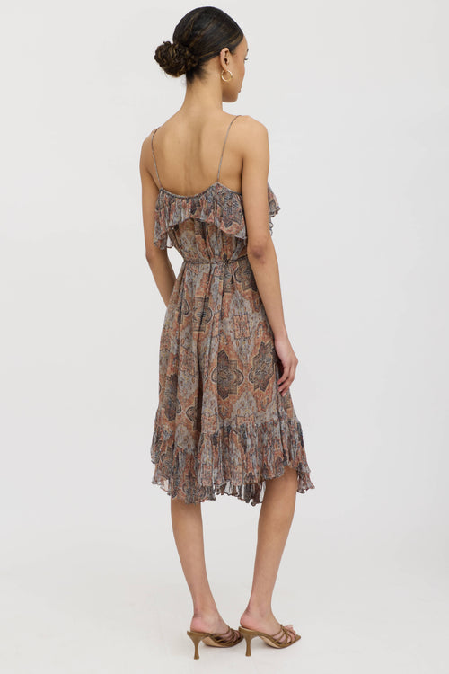 Zimmermann Silk Paisley Gathered Dress