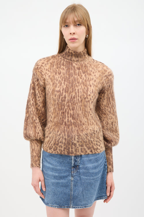 Zimmermann Beige & Brown Mohair Patterned Sweater
