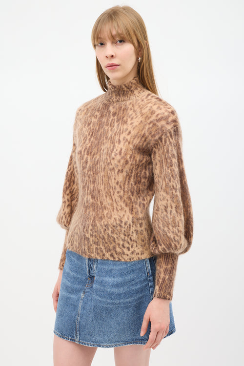 Zimmermann Beige & Brown Mohair Patterned Sweater