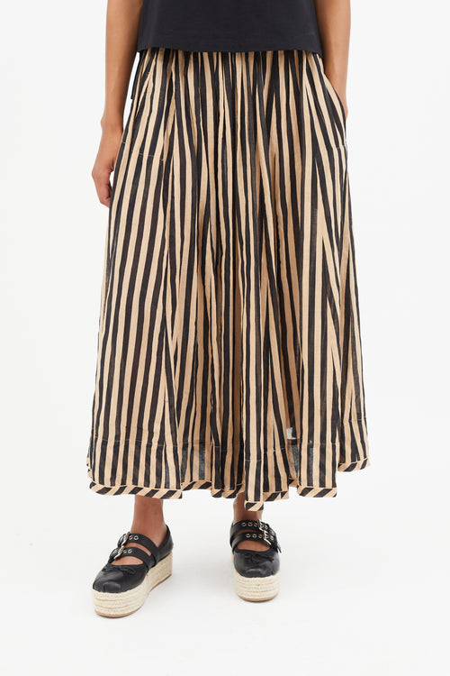 Zimmermann Black & Beiege Stripe Skirt