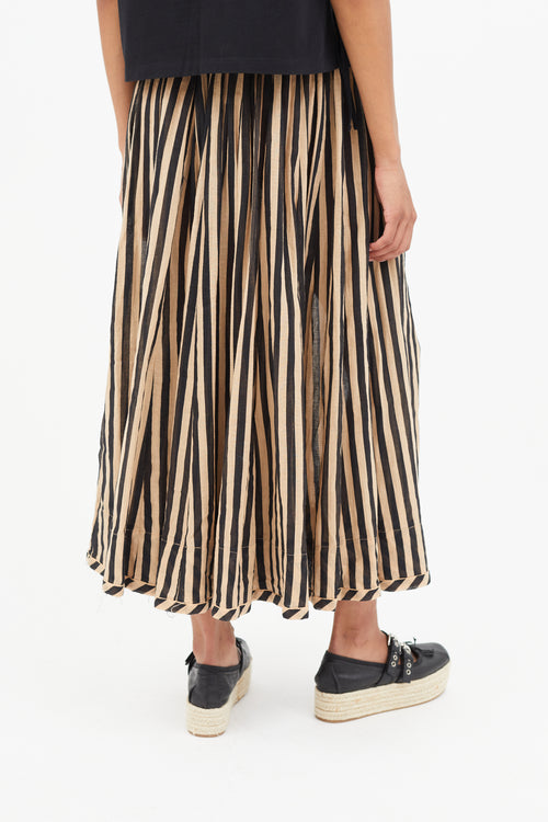 Zimmermann Black & Beiege Stripe Skirt