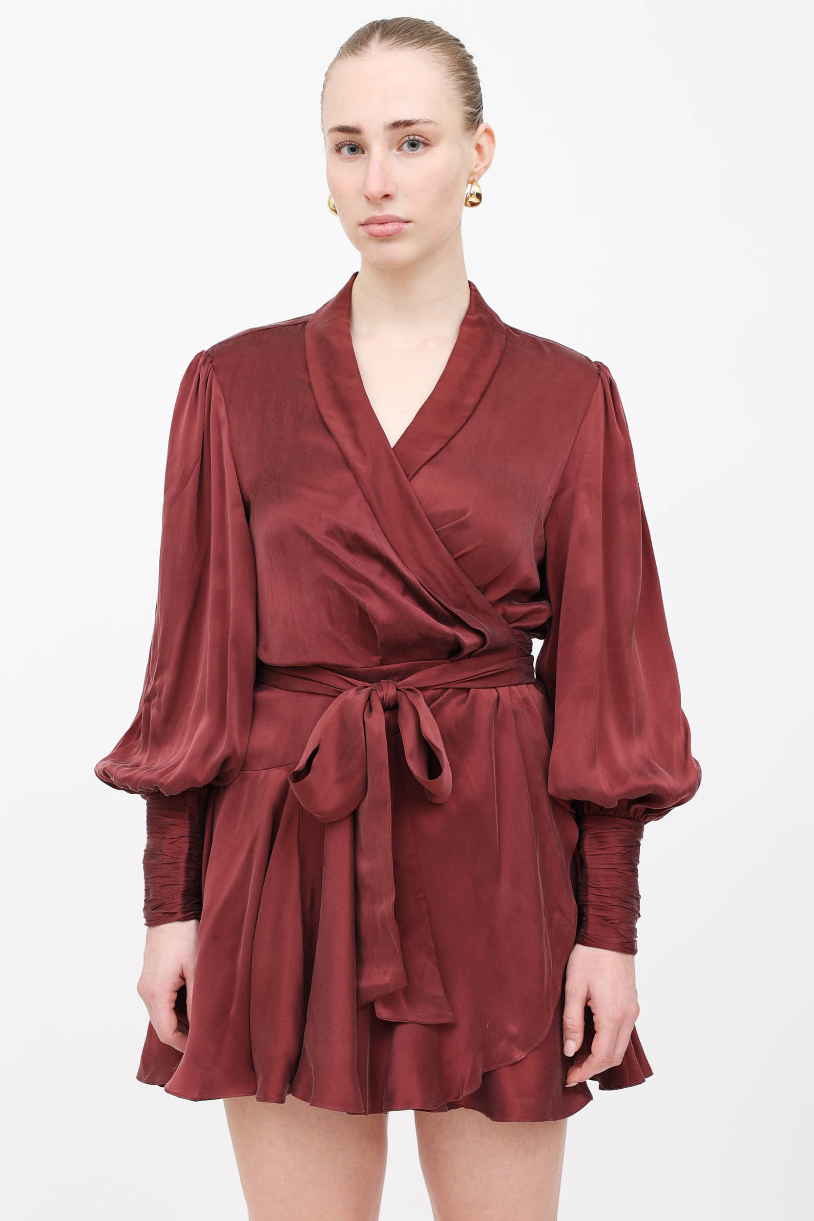 Zimmermann Silk Ruffled Wrap Dress