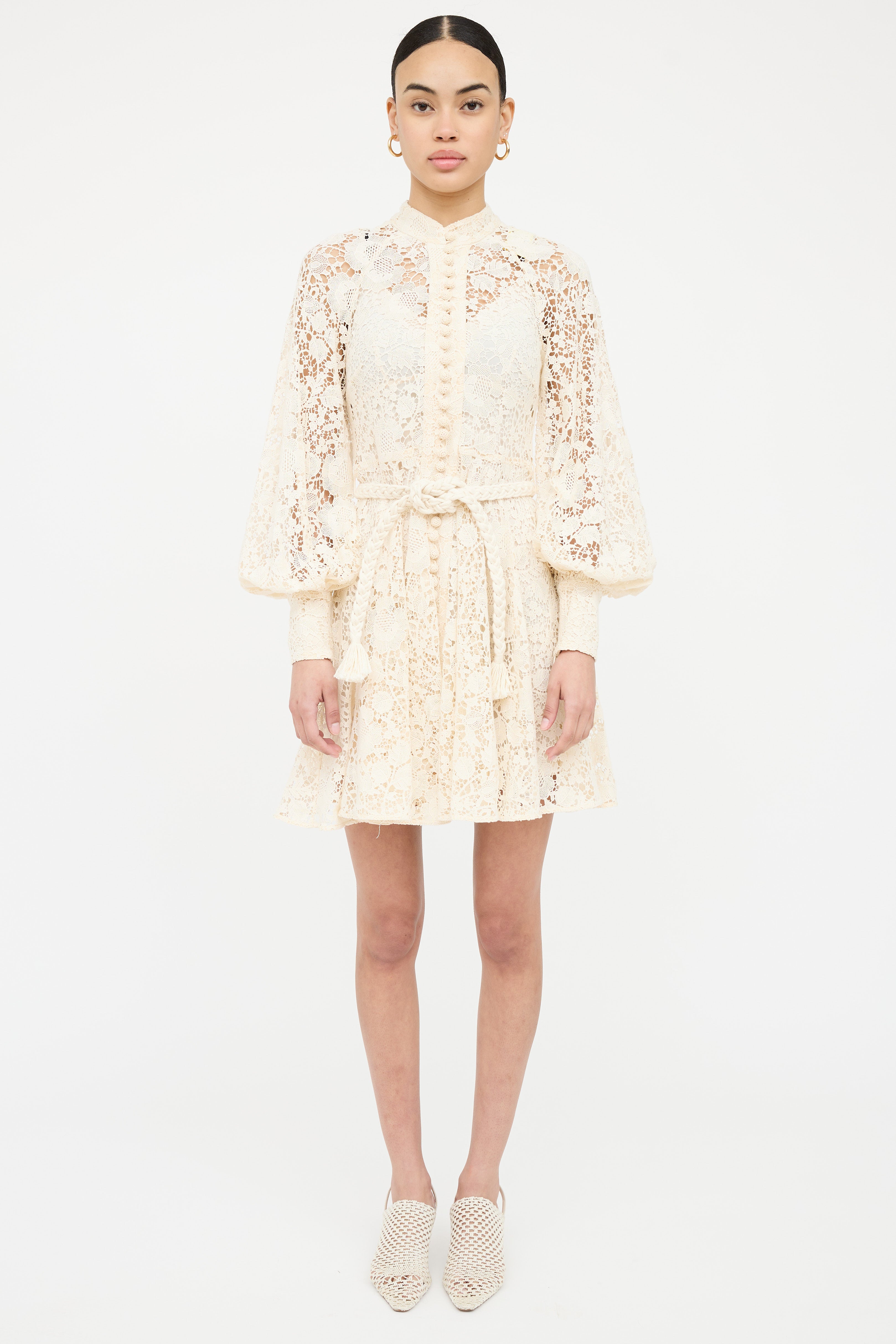 Lace Button Up Cassia Dress