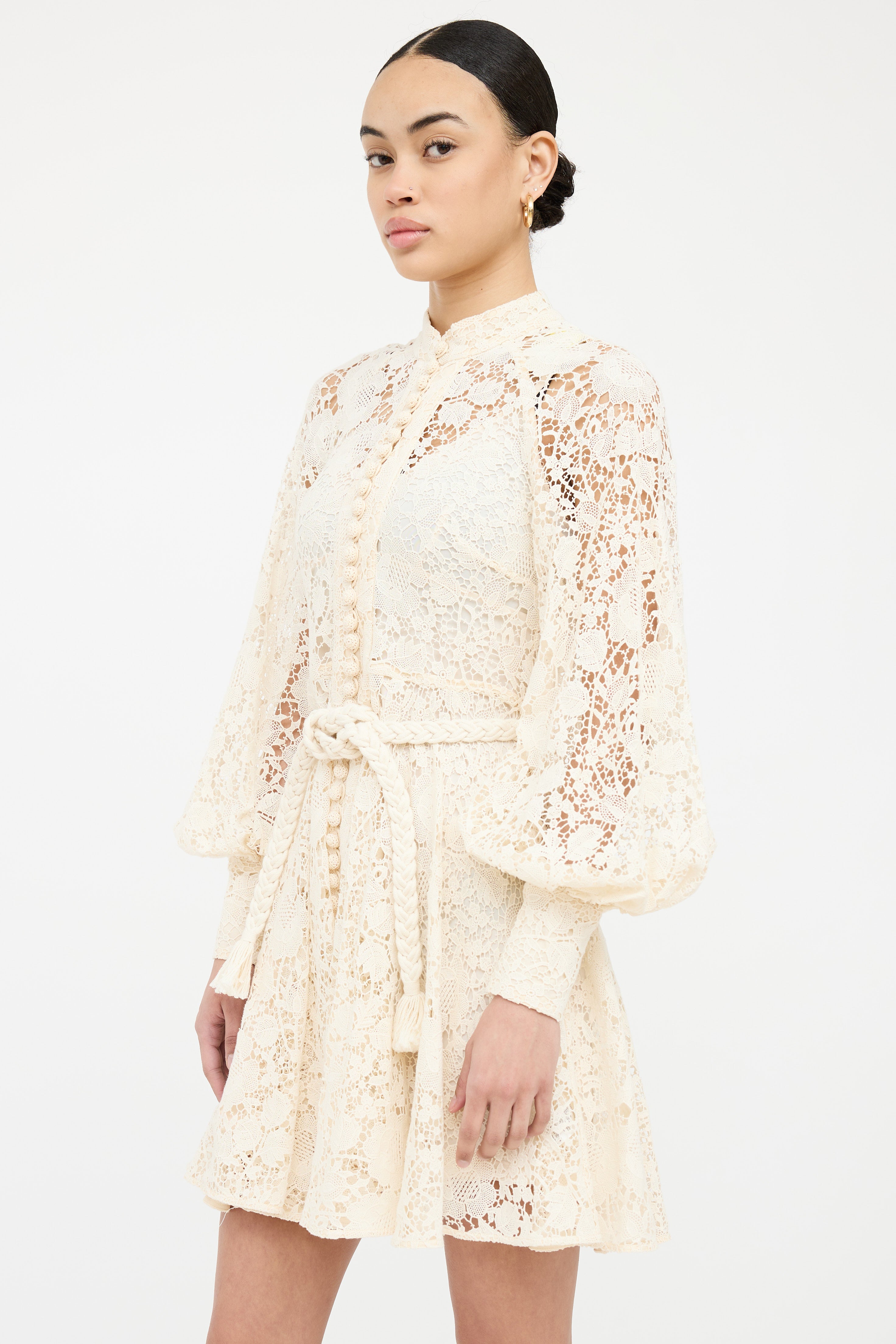 Zimmermann Lace Button Up Dress