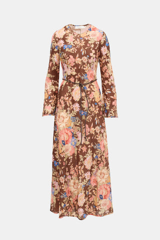 Zimmermann Linen Floral August Dress