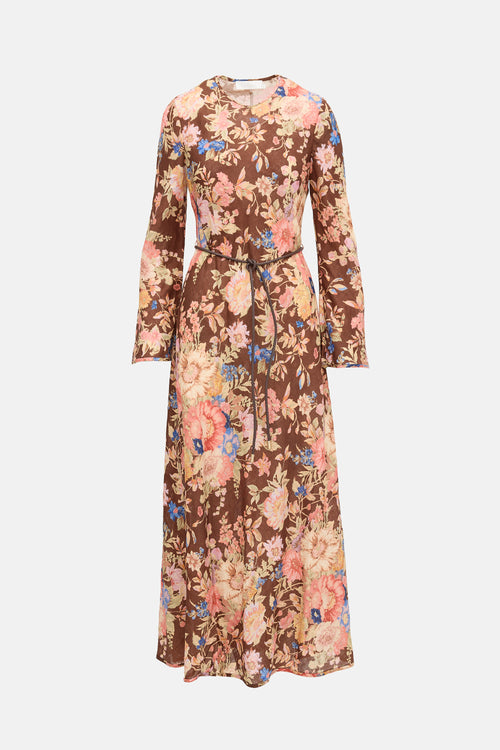 Zimmermann Linen Floral August Dress