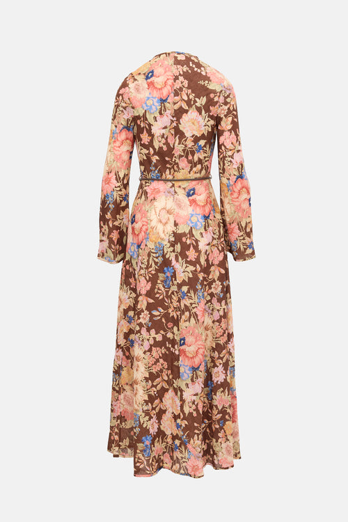 Zimmermann Linen Floral August Dress