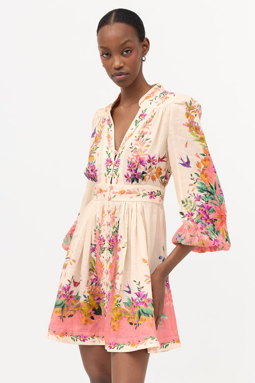 Zimmermann Linen Floral Tropicana Dress