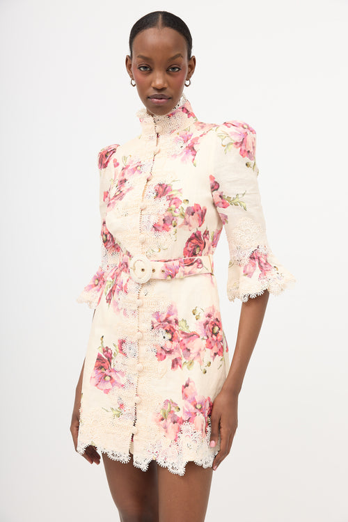 Zimmermann Linen High Tide Applique Dress