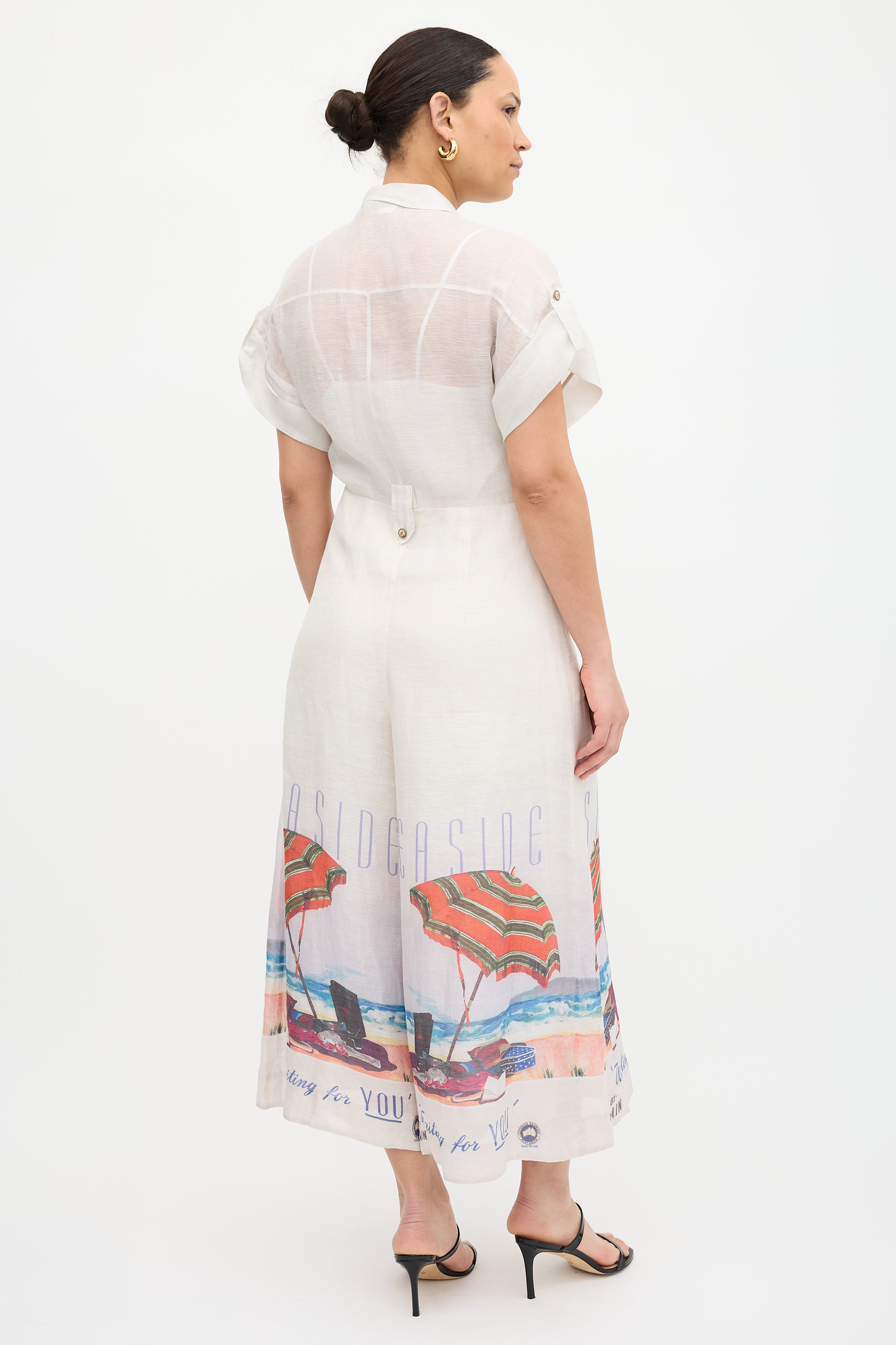 Zimmermann Linen Seaside Postcard Jumpsuit