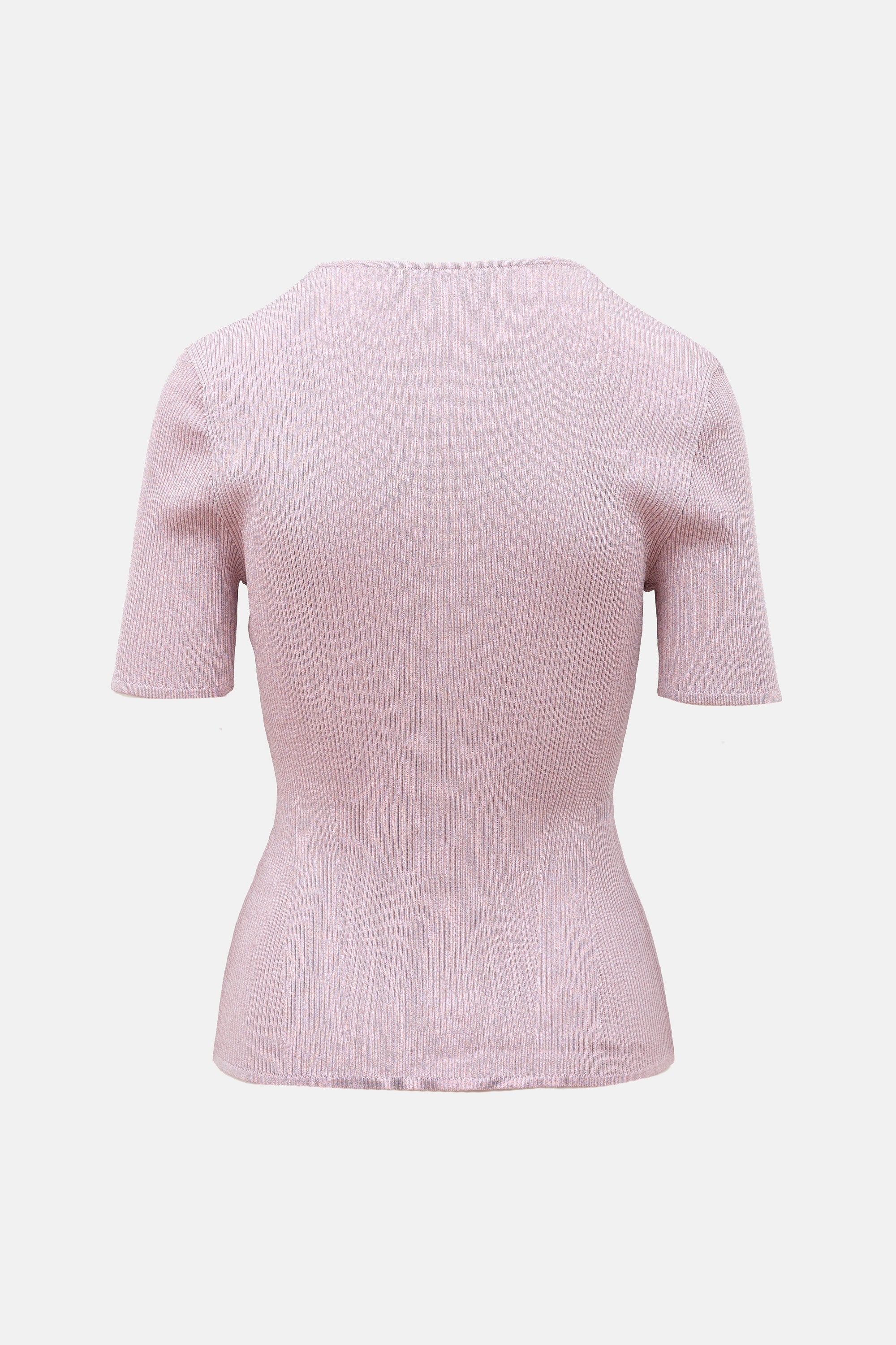 Zimmermann Metallic Rib Knit T-Shirt