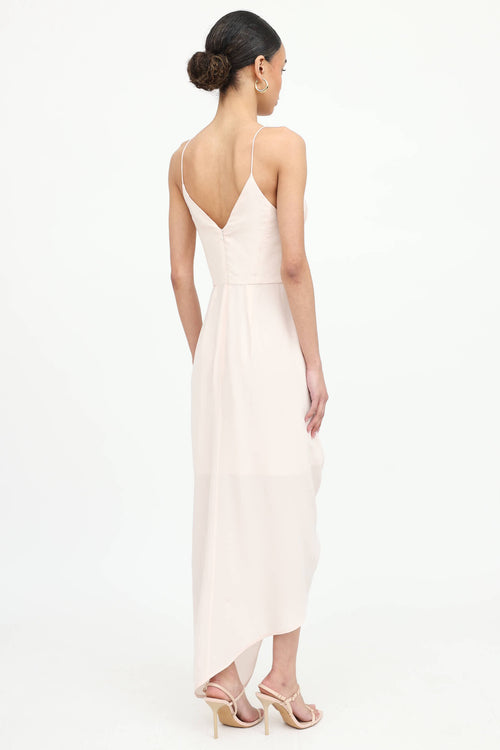 Silk Pleated Lace Dress