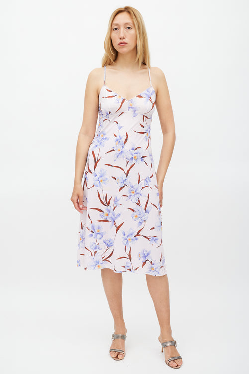 Zimmermann Pink & Multicolour Floral Slip Dress