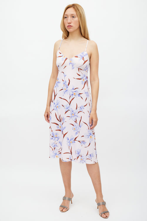 Zimmermann Pink & Multicolour Floral Slip Dress