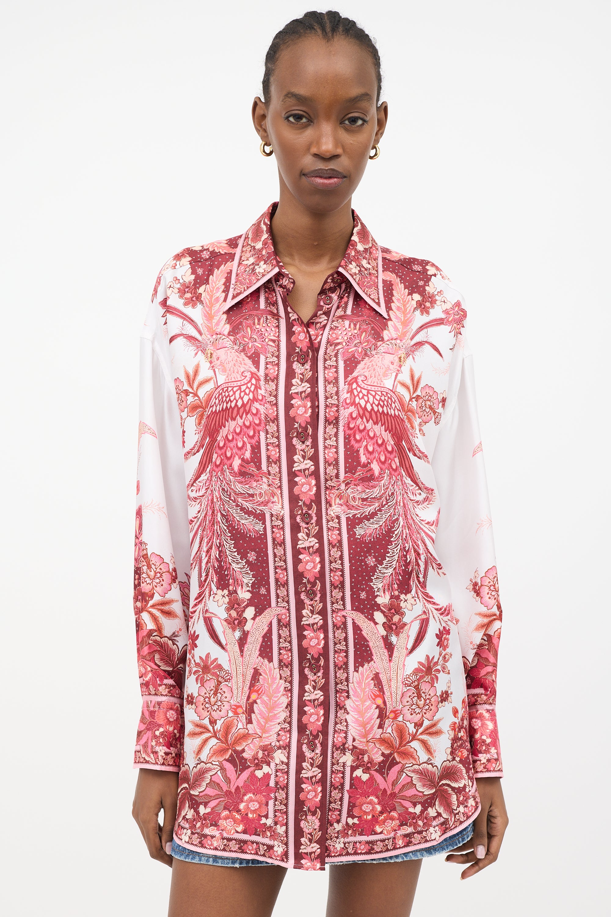 Zimmermann Silk Wavelength Placement Printed Shirt