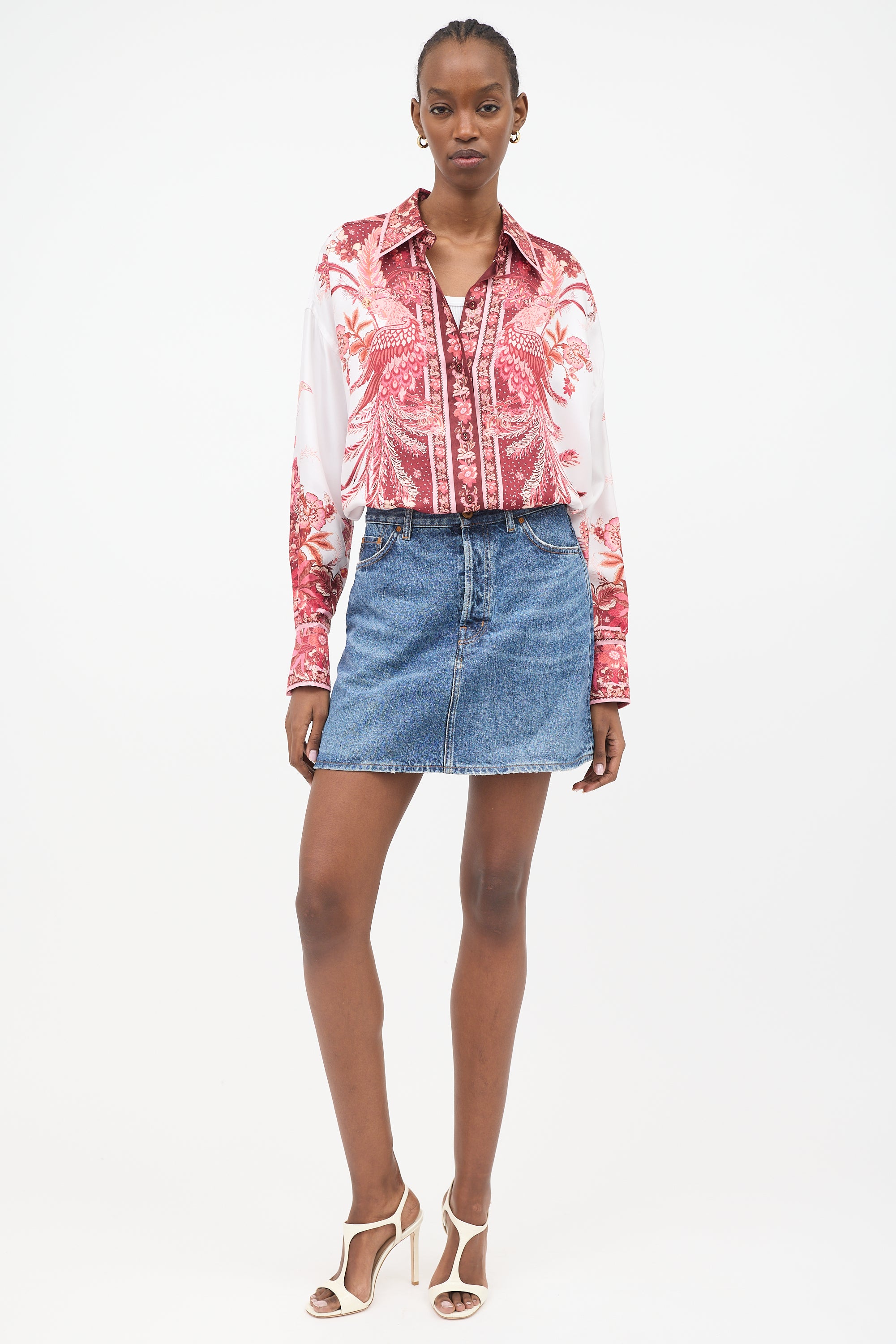 Zimmermann Silk Wavelength Placement Printed Shirt