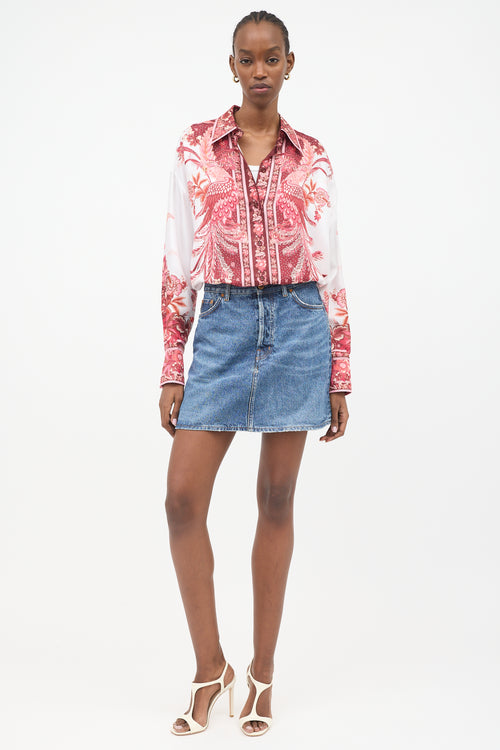 Zimmermann Silk Wavelength Placement Printed Shirt