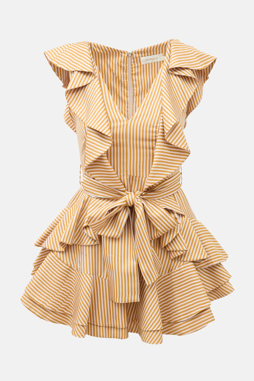 Zimmermann Striped Winsome Flounce Dress