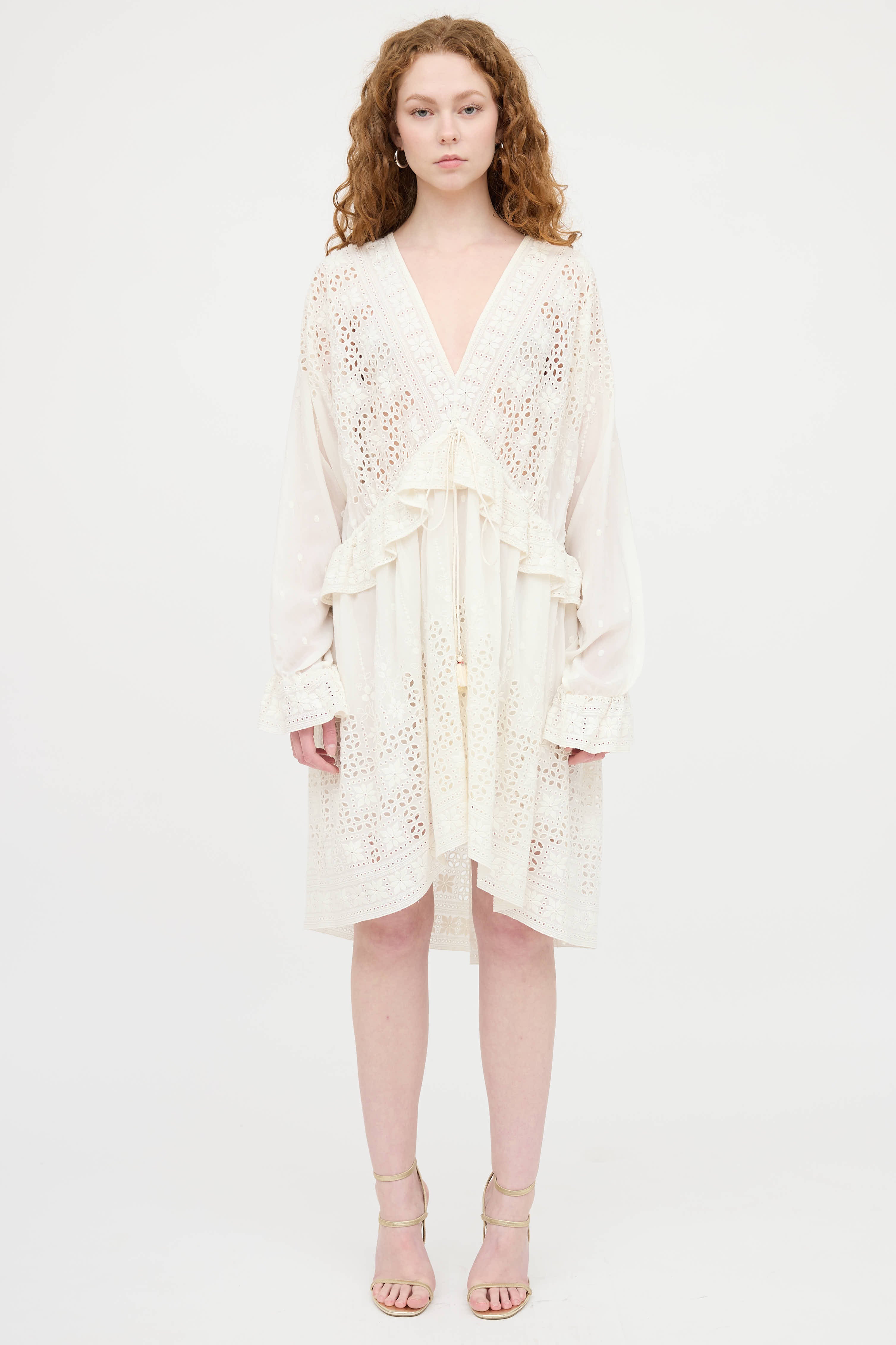 Zimmermann Eyelet Ruffle Dress