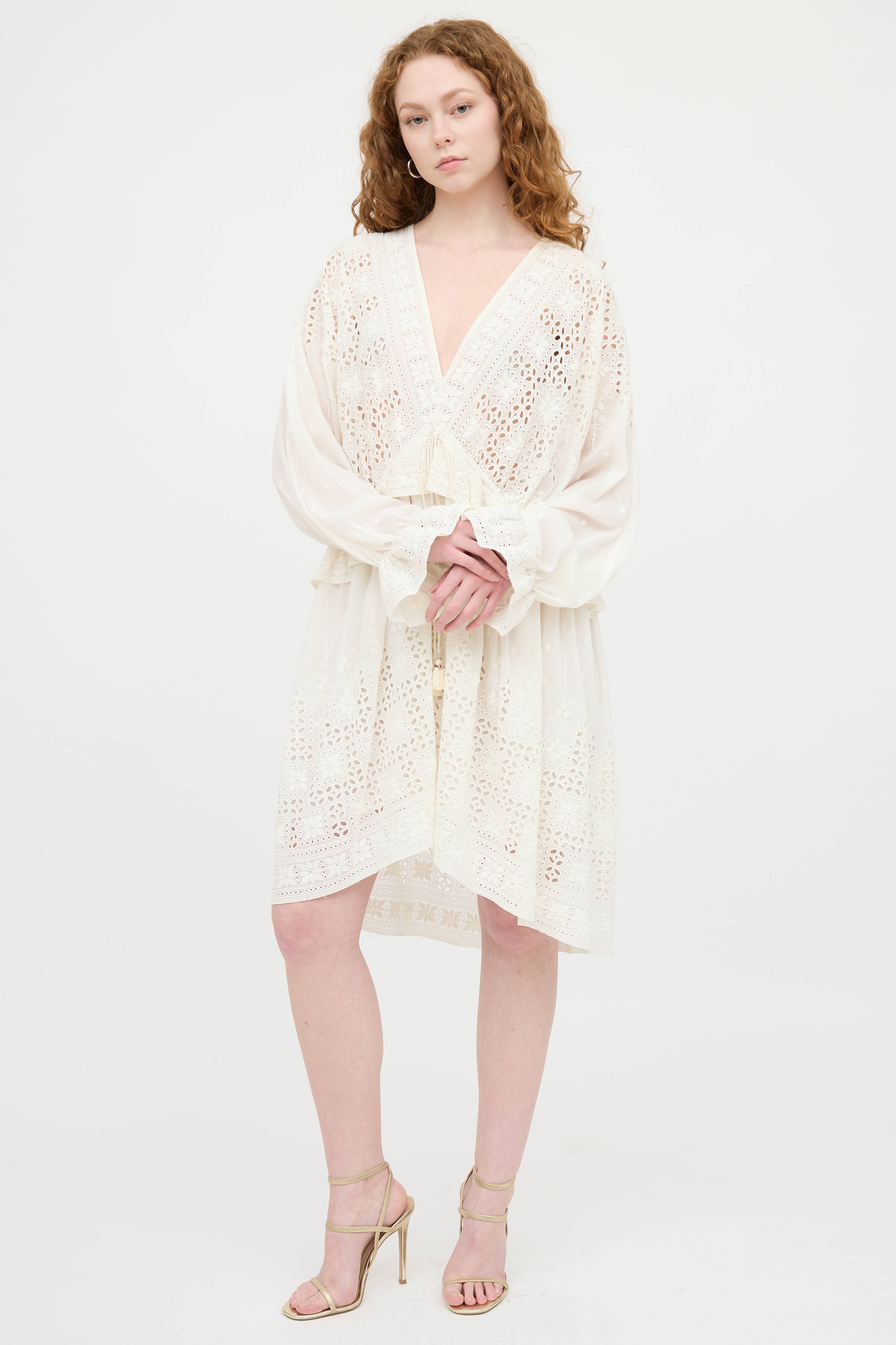 Zimmermann Eyelet Ruffle Dress