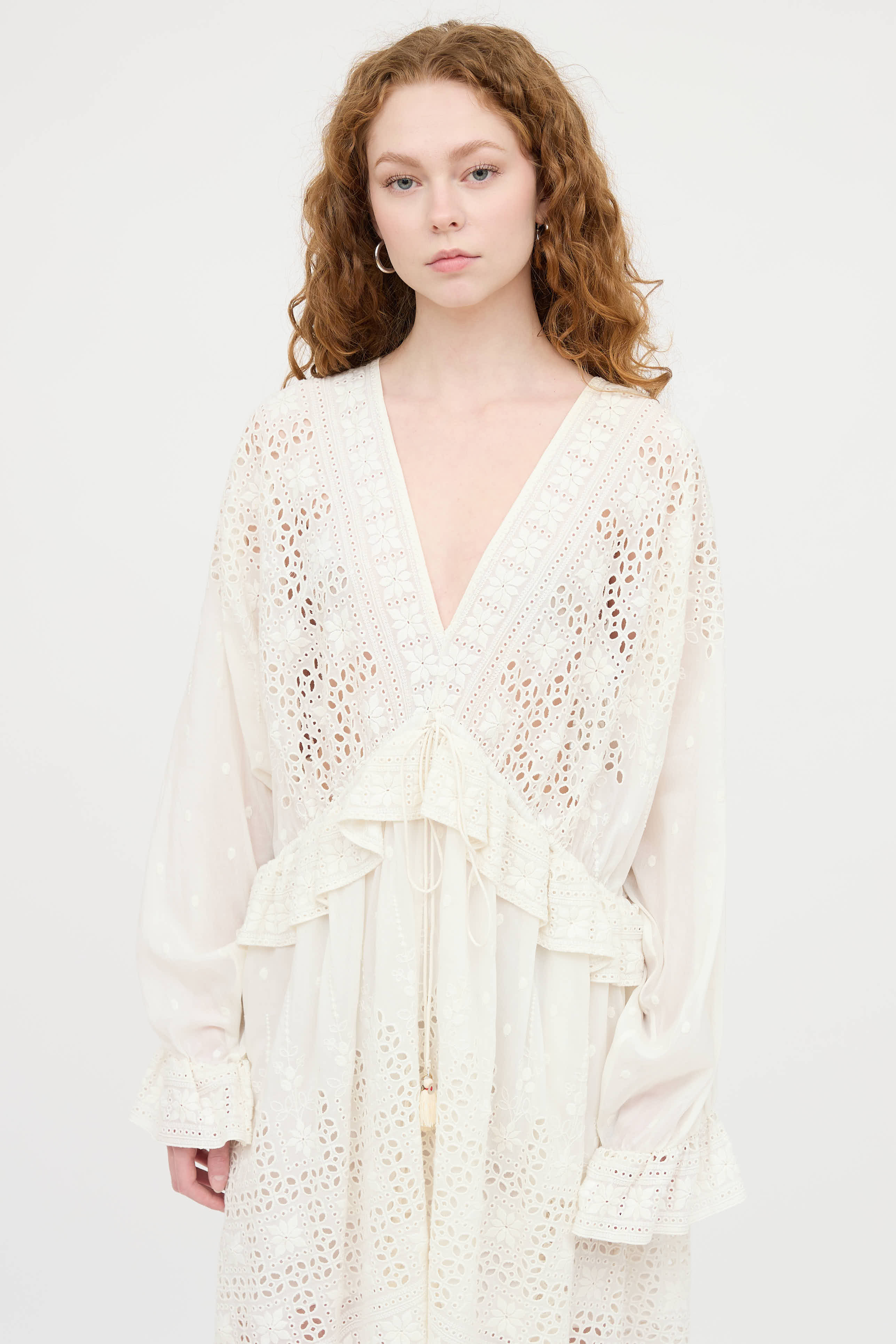 Zimmermann Eyelet Ruffle Dress